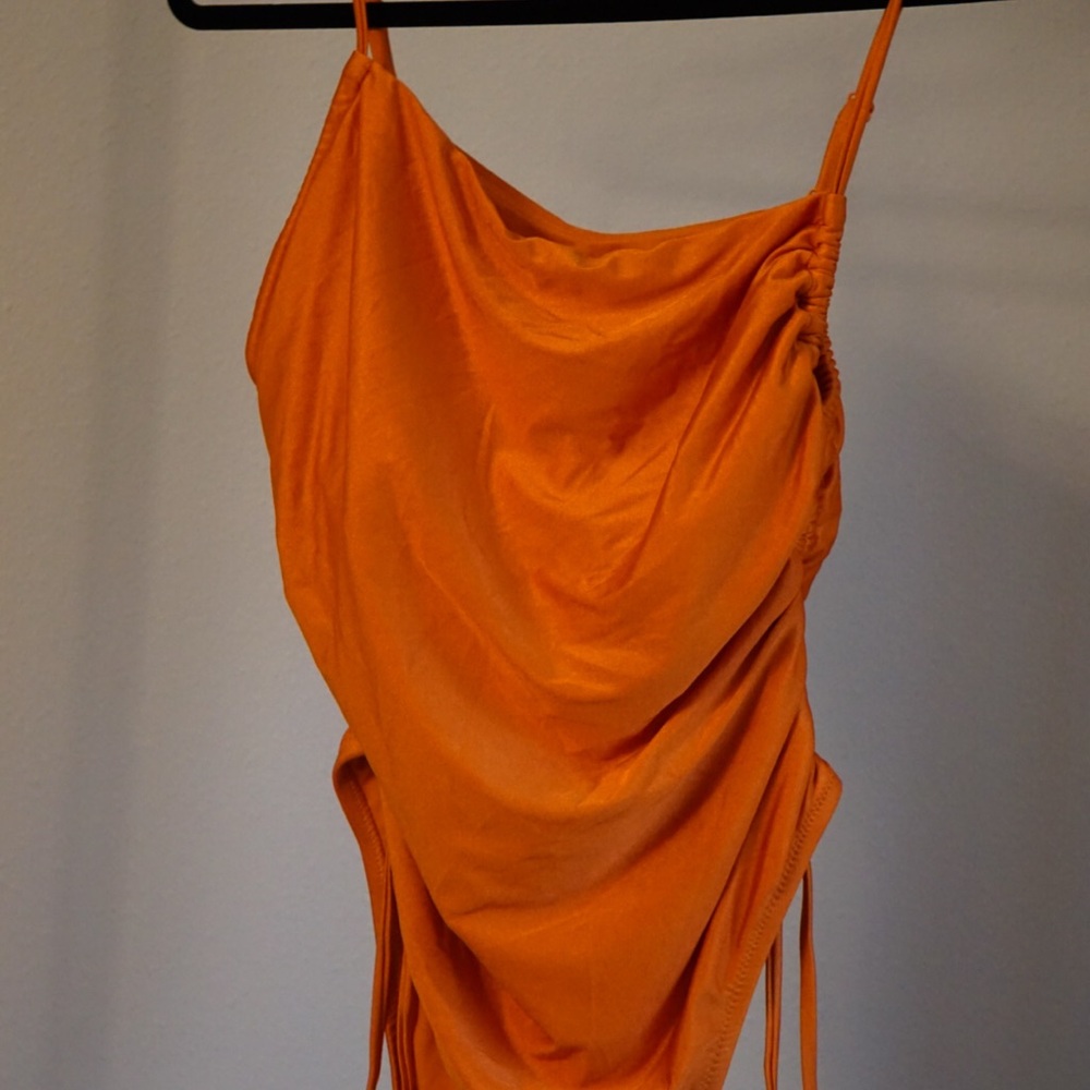 Vibrant Orange One-Piece Swimsuit